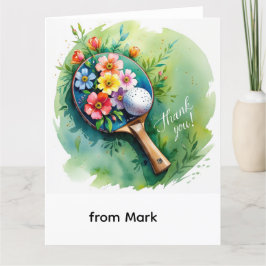 Tarjeta De Agradecimiento Ping Pong