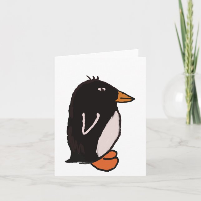 Tarjeta De Agradecimiento Pingüino (Anverso)