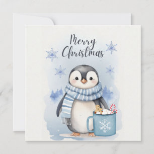 Tarjeta De Agradecimiento "Pingüino lindo 3"