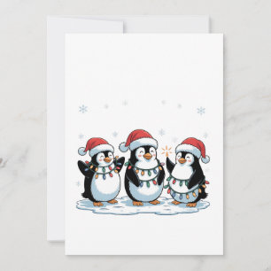 Tarjeta De Agradecimiento Pingüino lindo con Santa Hat Xmas Penguin Lover