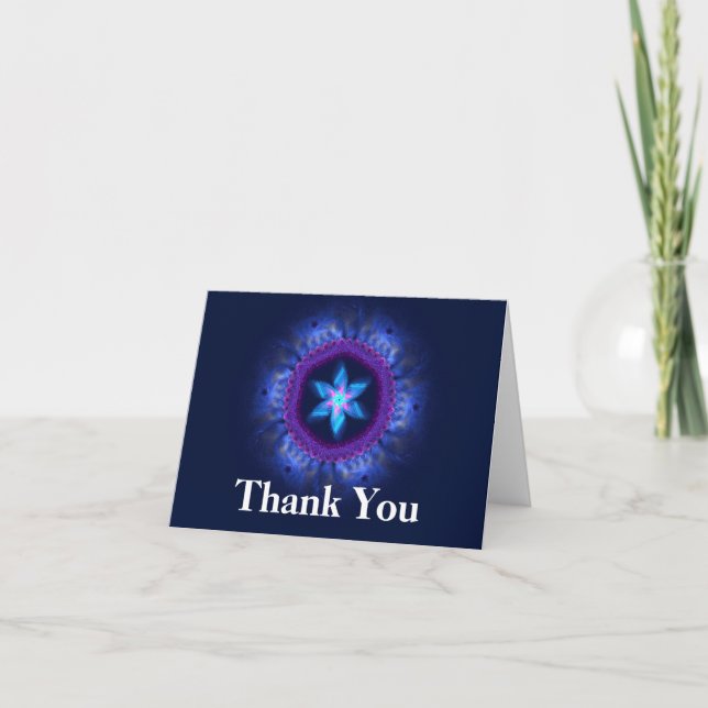 Tarjeta De Agradecimiento Pink-Blue MagenThank You (Anverso)