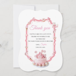 Tarjeta De Agradecimiento Pink Donut Candy Theme