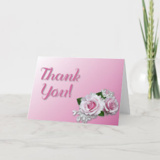 Tarjeta De Agradecimiento Pink Flower Thank You Card
