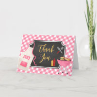 Pink Gingham BBQ Baby Shower