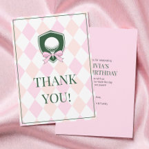 Pink Golf Modern Two Sweet Girl 2nd Birthday Party