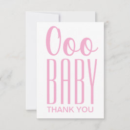 Tarjeta de agradecimiento: Pink Ooo Baby Gracias