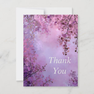 Tarjeta de agradecimiento Pink & Purple Letras Lig