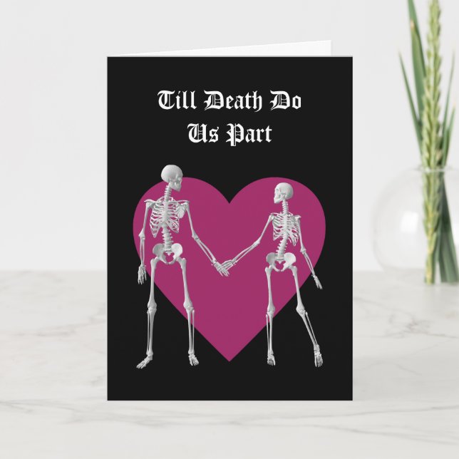 Tarjeta De Agradecimiento Pink Till Death Do Us Part Valentine's Day Card (Anverso)