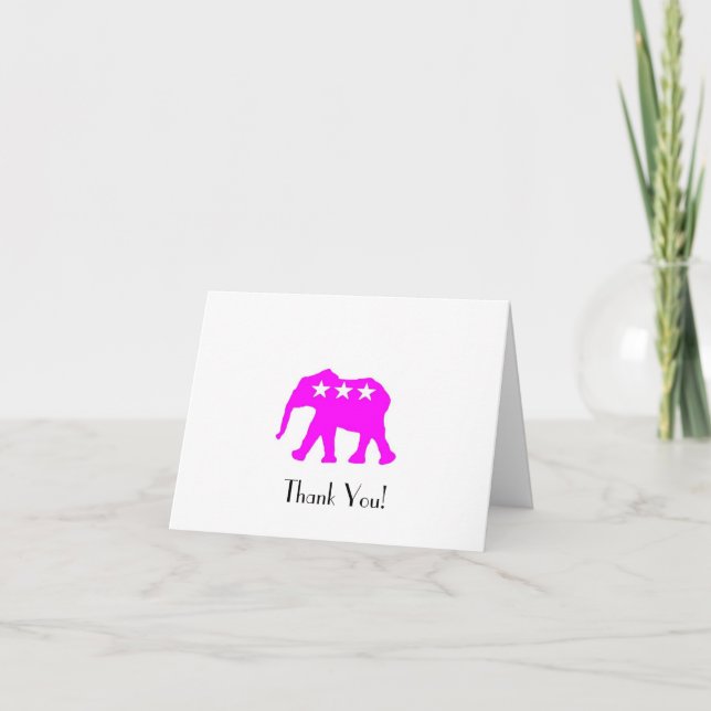Tarjeta De Agradecimiento Pinky elefante del GOP (Anverso)