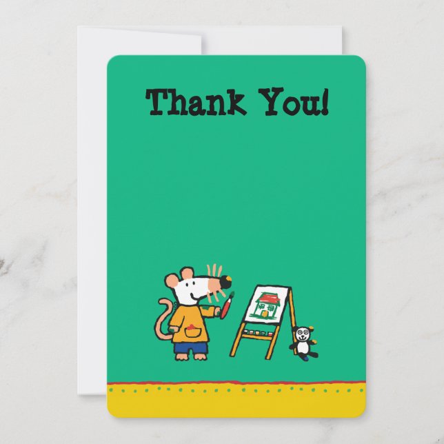 Tarjeta De Agradecimiento ¡Pintura con Maisy! (Anverso)