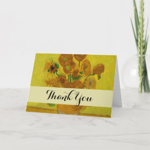 Tarjeta De Agradecimiento Pintura de 15 girasoles de Vincent Van Gogh