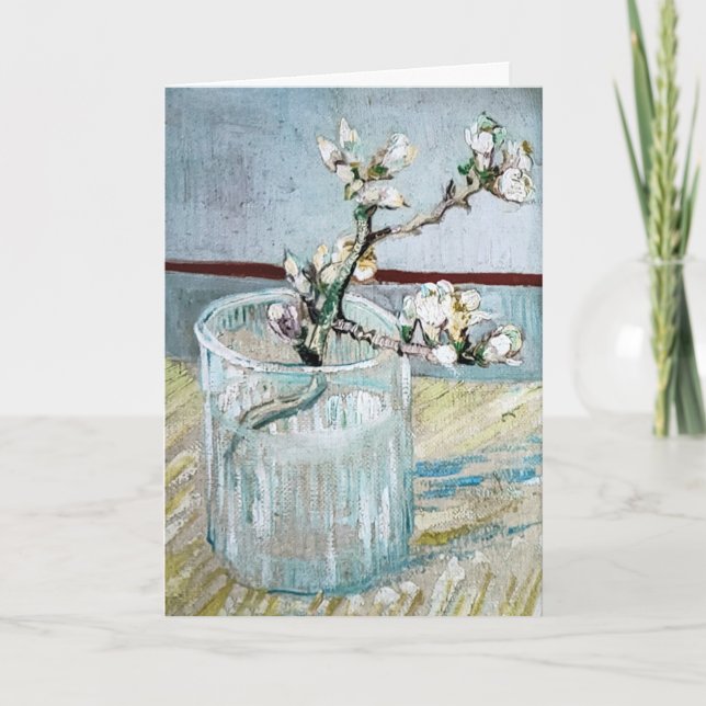 Tarjeta De Agradecimiento Pintura de Almond Blossom Van Gogh (Anverso)