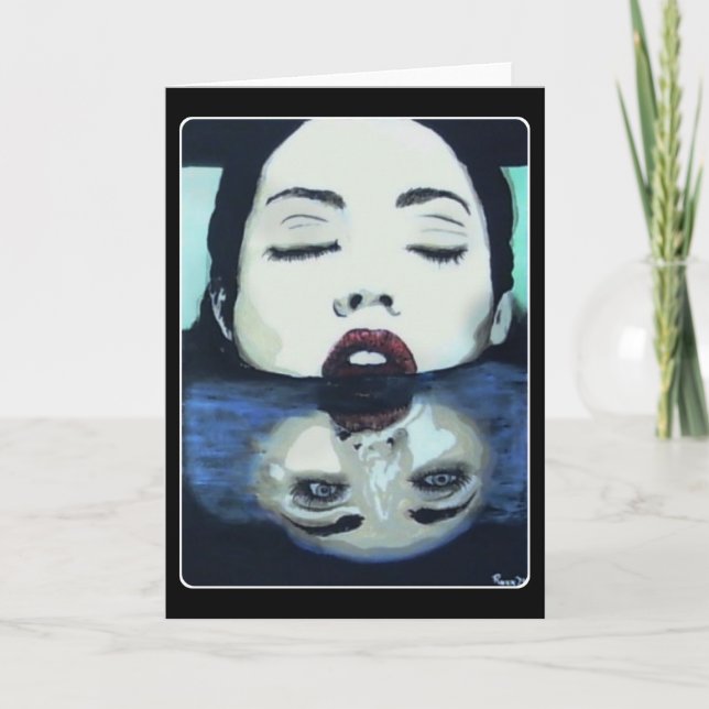 Tarjeta De Agradecimiento Pintura de "Como arriba, más abajo" sobre una (Anverso)