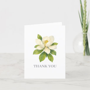 Tarjeta De Agradecimiento Pintura de Flor de Magnolia Gracias