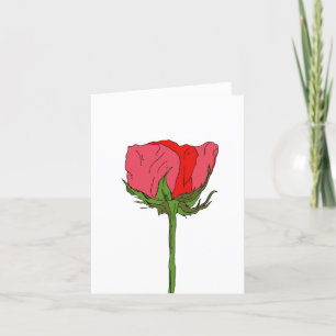 Tarjeta De Agradecimiento Pintura de flor Rosa