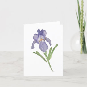 Tarjeta De Agradecimiento Pintura de flores de Iris
