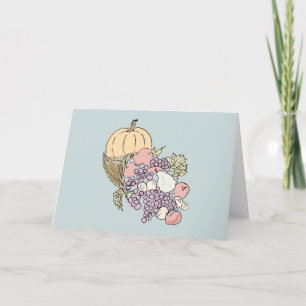 Tarjeta De Agradecimiento Pintura de la piel de calabaza de la cosecha de ot