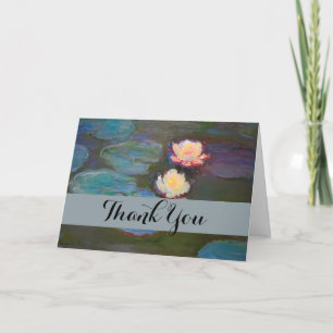 Tarjeta De Agradecimiento Pintura de lirios de agua de Monet Estanque Lirios