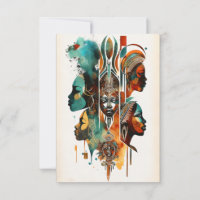 Pintura de mujeres tribales africanas y arte conte