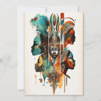 Pintura de mujeres tribales africanas y arte conte
