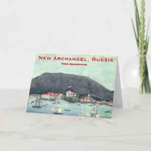 Tarjeta De Agradecimiento Pintura de nuevo arcángel, Rusia (Sitka)