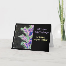 Tarjeta De Agradecimiento Pintura de 'Orquídea tropical' en un