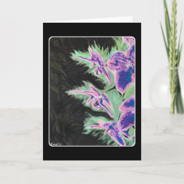 Tarjeta De Agradecimiento Pintura de 'Orquídea tropical' en un