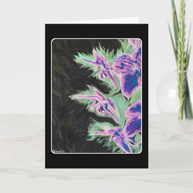 Tarjeta De Agradecimiento Pintura de 'Orquídea tropical' en un (Anverso)