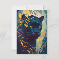 Pintura de retrato animal de pantera vida salvaje 