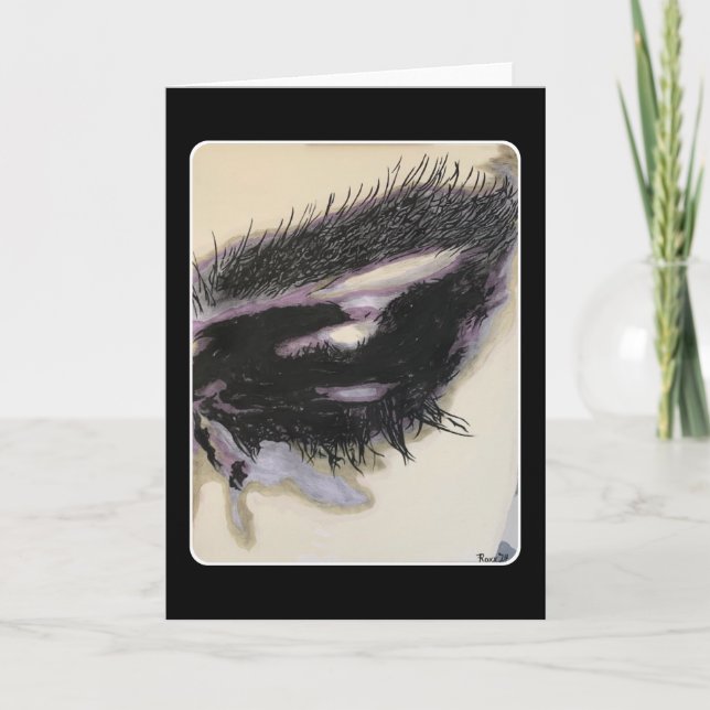 Tarjeta De Agradecimiento Pintura de 'Un recuerdo en la oscuridad' sobre una (Anverso)