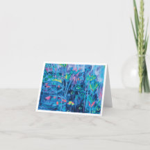 Pintura Floral de Blue Abstract