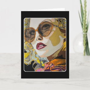 Tarjeta De Agradecimiento Pintura 'Le gustan las Piñas Coladas' en una