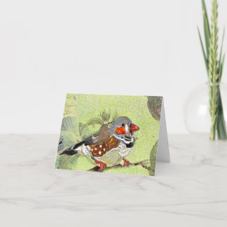 Tarjeta De Agradecimiento Pintura, pájaro y naturaleza