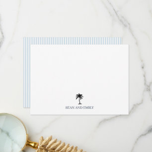 Tarjeta De Agradecimiento Pintura personalizada de palmera en papelería de p