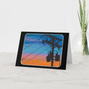Tarjeta De Agradecimiento Pintura 'Sunset Hum' en una
