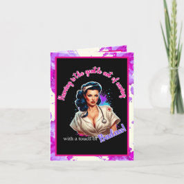 Tarjeta De Agradecimiento Pinup_ Nurse Badass