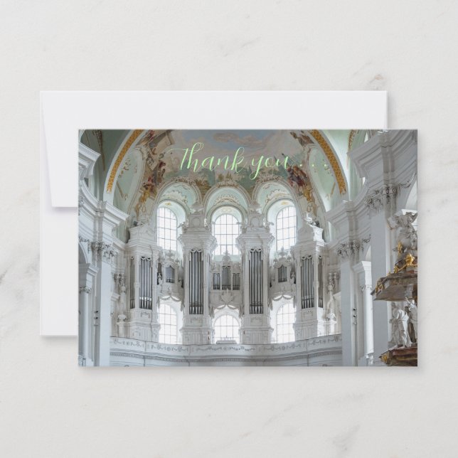 Tarjeta De Agradecimiento Pipe organ thank you card for musicians (Anverso)