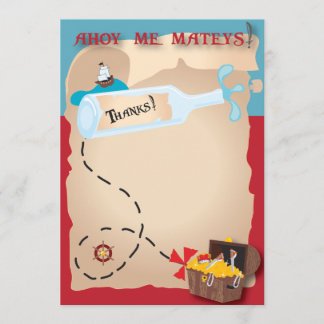 Tarjeta de agradecimiento pirata