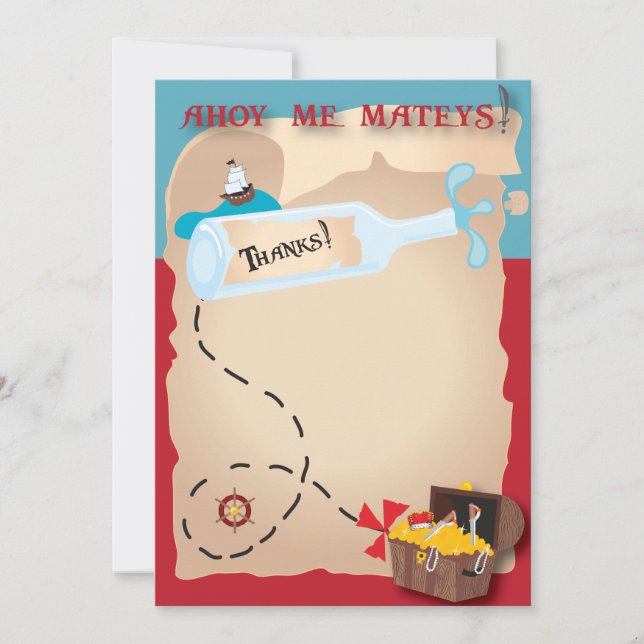 Tarjeta de agradecimiento pirata (Anverso)