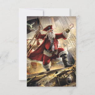 Tarjeta De Agradecimiento Pirata Santa