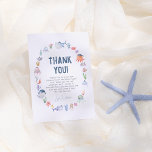 Tarjeta De Agradecimiento Pirate Ocean Under the Sea Boy Birthday Party<br><div class="desc">Una tarjeta de agradecimiento para coincidir con nuestra colección de fiestas de cumpleaños Pirate Ocean Under The Sea Boy. Este diseño presenta un marco de animales oceánicos, entre ellos una ballena, un tiburón, un delfín, medusas, peces, cangrejos, camarones, peces estrella y estingrises, con gorras piratas y parches para los ojos....</div>