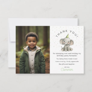 Tarjeta De Agradecimiento Pisa Sobre, Elefante Lindo, foto de cumpleaños de
