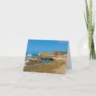 Tarjeta De Agradecimiento Piscinas de marea y bordes rocosos de Punta Las Tu