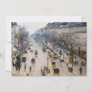 Tarjeta De Agradecimiento Pissarro - Boulevard Montmartre, Mañana de Inviern
