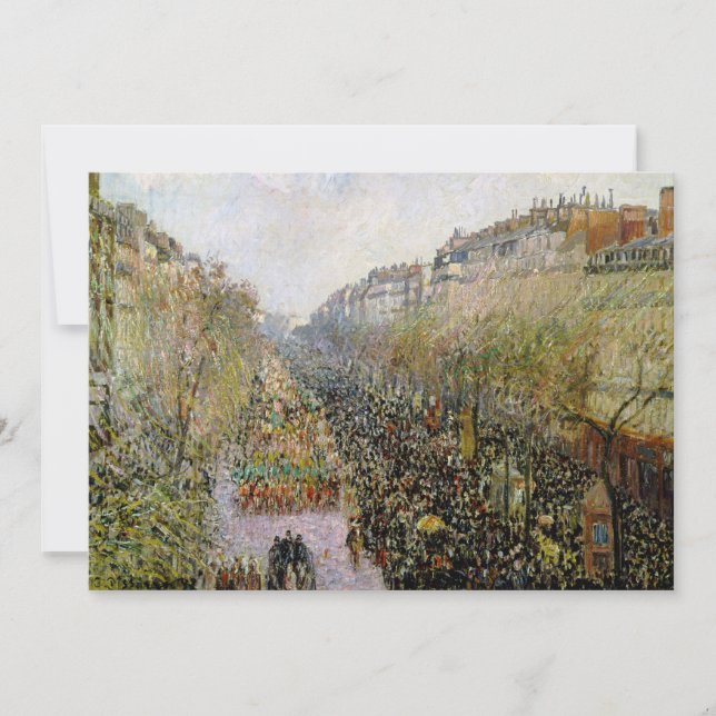 Tarjeta De Agradecimiento Pissarro - Boulevard Montmartre, Mardi Gras (Anverso)