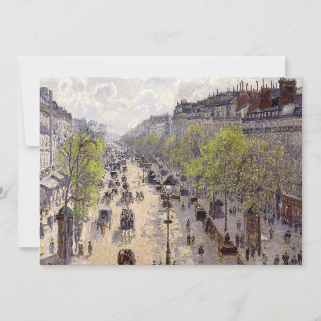 Tarjeta De Agradecimiento Pissarro - Boulevard Montmartre, primavera (Anverso)