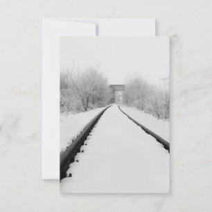 Tarjeta De Agradecimiento Pistas de trenes de invierno