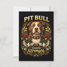 Tarjeta De Agradecimiento Pit Bull: Fuerza Suave