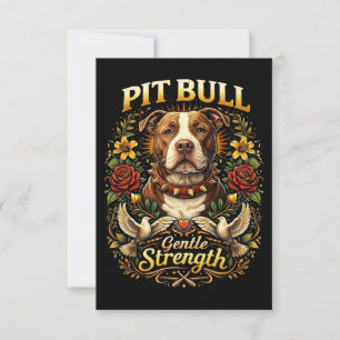 Tarjeta De Agradecimiento Pit Bull: Fuerza Suave