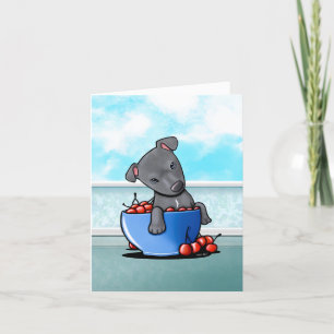 Tarjeta De Agradecimiento Pit bull Puppy Card